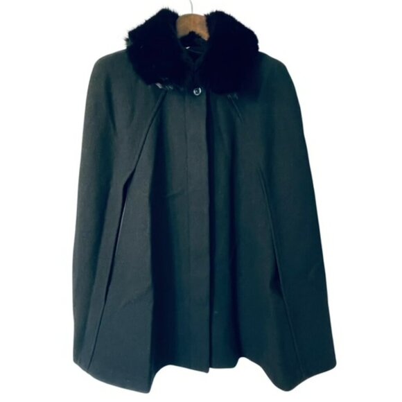 NEW Ann Taylor Loft Wool Blend Black Cape Jacket Size Medium NWT - Picture 10 of 10